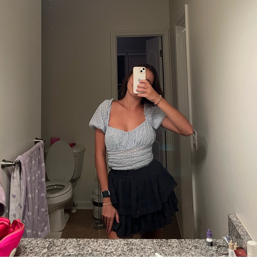 Preppy blue bodysuit